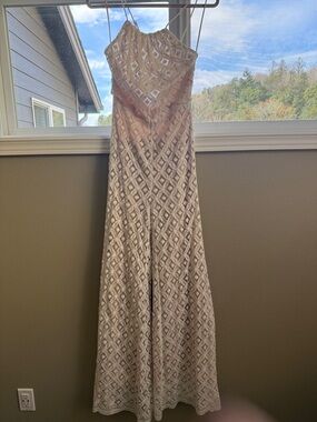Women's Ivory Lace Halter Dress jumpsuit never worn
